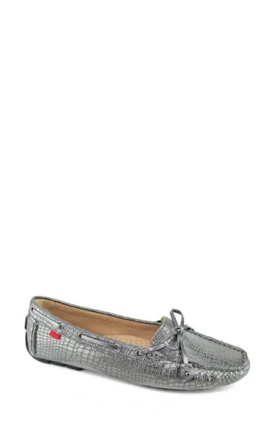 Marc Joseph New York Cypress Hill Driving Loafer In Metallic Pewter Gator