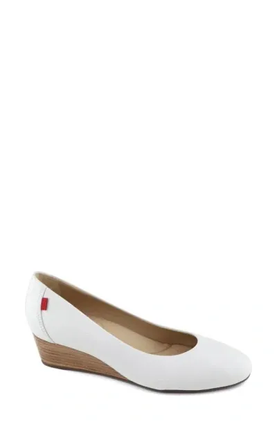 Marc Joseph New York Prospect Wedge Pump In White Napa Soft