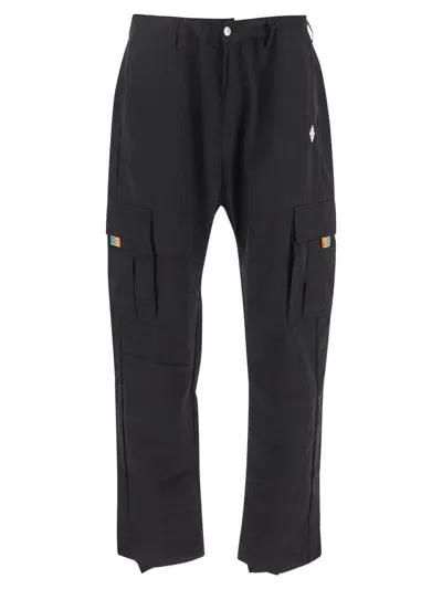 Marcelo Burlon County Of Milan Cross Nylon Cargo Pants In Black