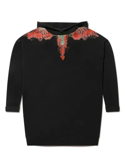 Marcelo Burlon County Of Milan Graphic-print Cotton Hoodie In Schwarz