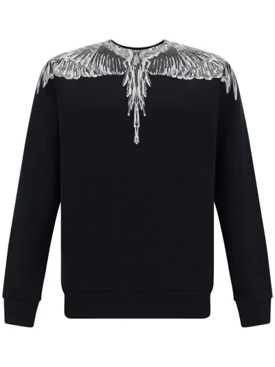 Marcelo Burlon County Of Milan Icon Wings Sweatshirt In Black/chrome