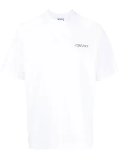 Marcelo Burlon County Of Milan Tempera Cross T-shirt In White