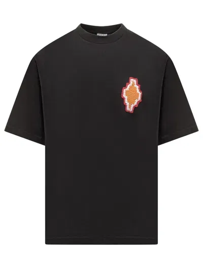 Marcelo Burlon County Of Milan Macrame T-shirt In Black