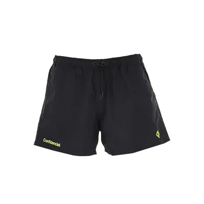 Marcelo Burlon County Of Milan Marcelo Burlo Confidencial Swim Shorts In 黑色的