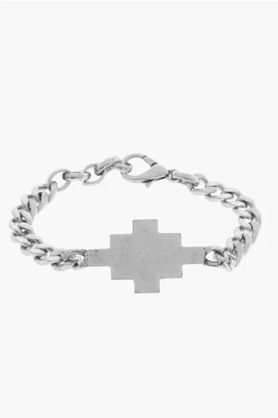 Marcelo Burlon County Of Milan Silver-tone Chain Bracelet With Cross Detail In Metallic