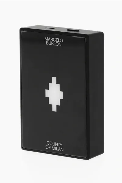 Marcelo Burlon County Of Milan Solid Color Sp12 Speaker With Printed Logo In Black