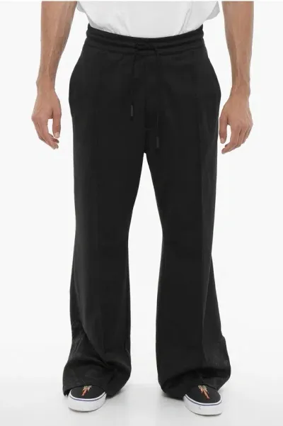 Marcelo Burlon County Of Milan Wide Leg Track Pants With Drawstring Waist In Animal Print