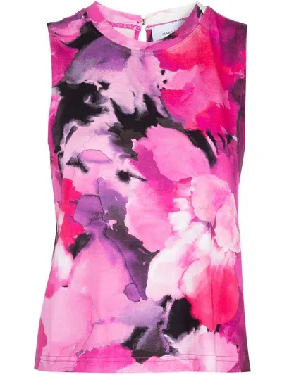 Marchesa Notte Tie-dye Print Tank Top In Pink