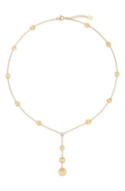 Marco Bicego Bead Station Y-necklace In Yellow