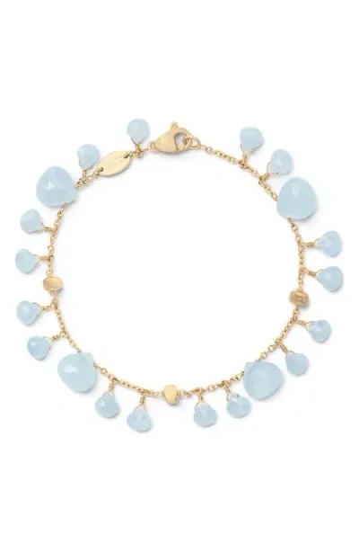 Marco Bicego Lunaria Aquamarine Bracelet In Blue