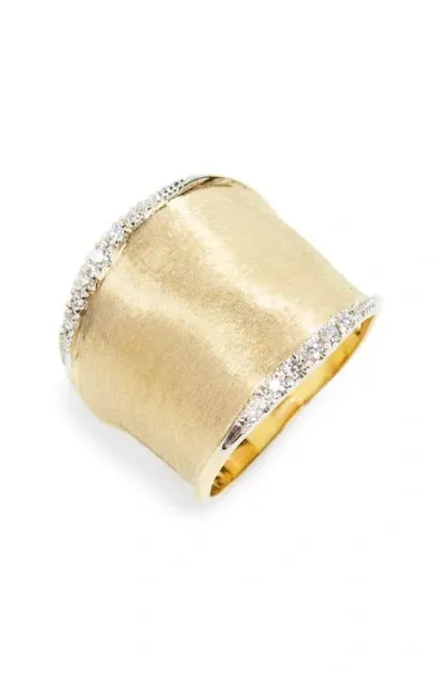 Marco Bicego Lunaria Diamond Band Ring In 18k Yellow Gold