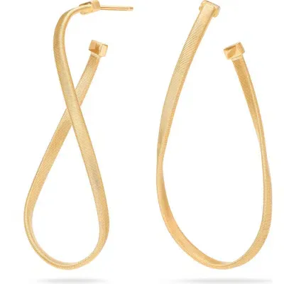 Marco Bicego Marrakech Twist Hoop Earrings In 18k Yellow Gold