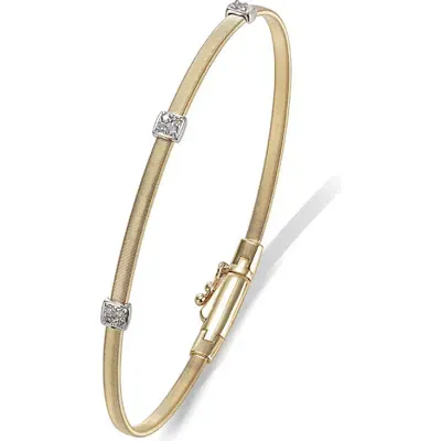 Marco Bicego Masai Small Station Diamond Bracelet In 18k Yellow Gold