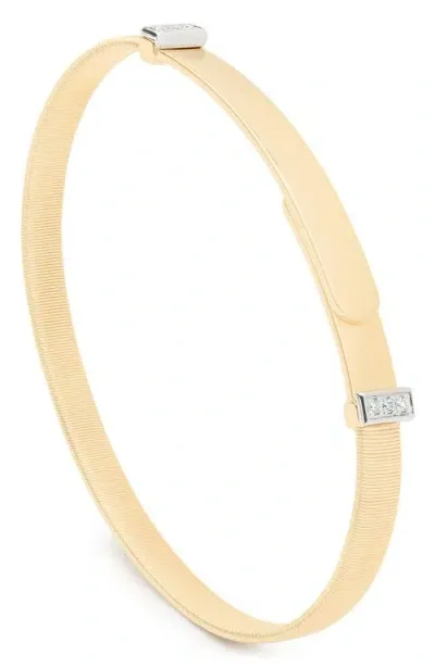 Marco Bicego Masai Thin Coil & Diamond Bangle In Gold