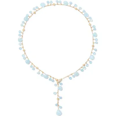 Marco Bicego Paradise Mixed Topaz Lariat Necklace In Gold