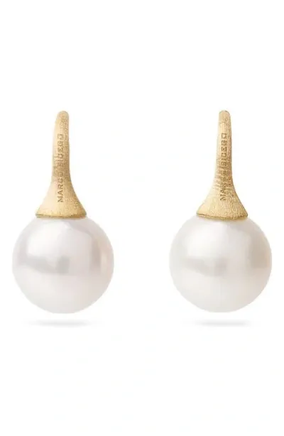 Marco Bicego Pearl Drop Earrings In Yellow Gold