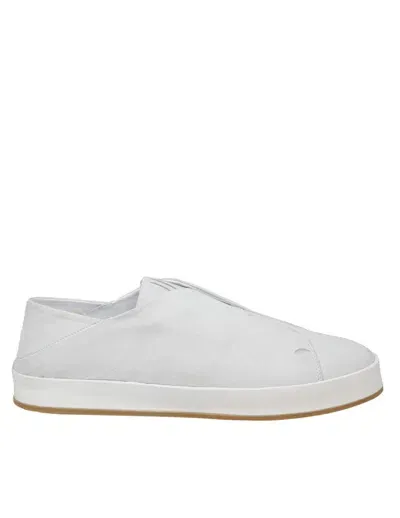 Marco Castelli Suede Slip-on Sneakers In White