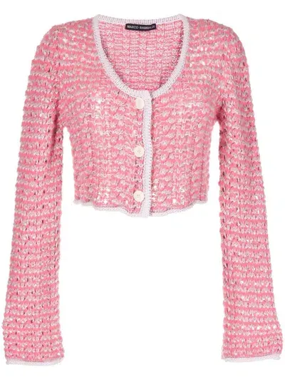 Marco Rambaldi Chunky-knit Button-down Cardigan In Pink