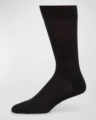 Marcoliani Men's Fresh Of Modal Crew Socks In Black