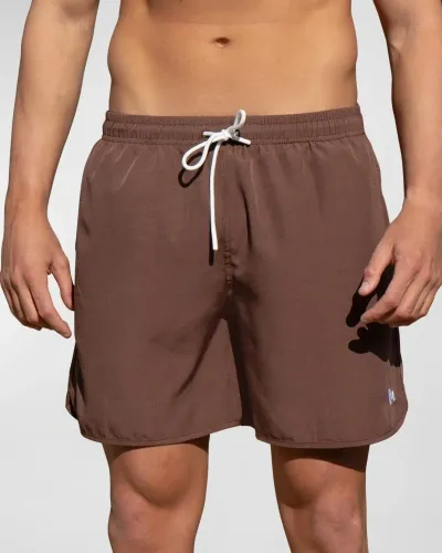 Marea Marea Men's Monsegur Solid Swim Shorts In Espresso