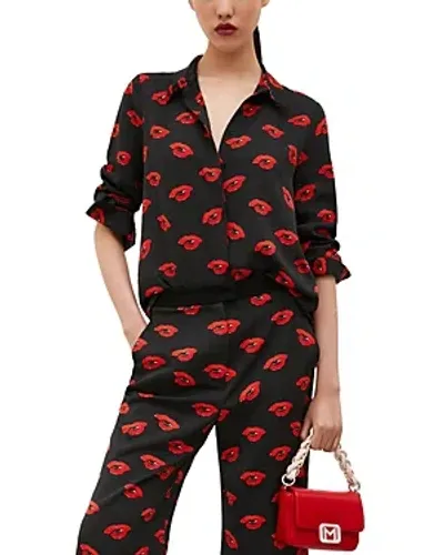 Marella Yeah Printed Shirt In Black