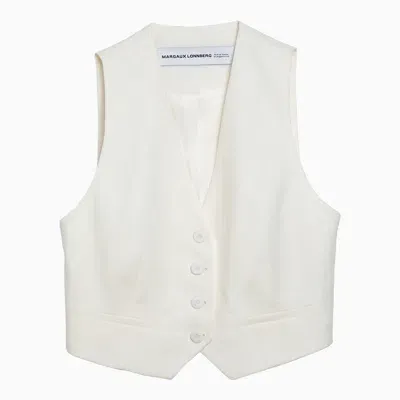 Margaux Lonnberg Margaux Lönnberg White Dee Wool Blend Waistcoat