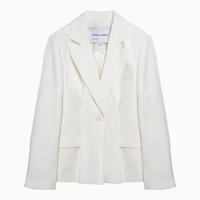 Margaux Lonnberg Margaux Lönnberg White Ryder Single Breasted Jacket In Wool Blend