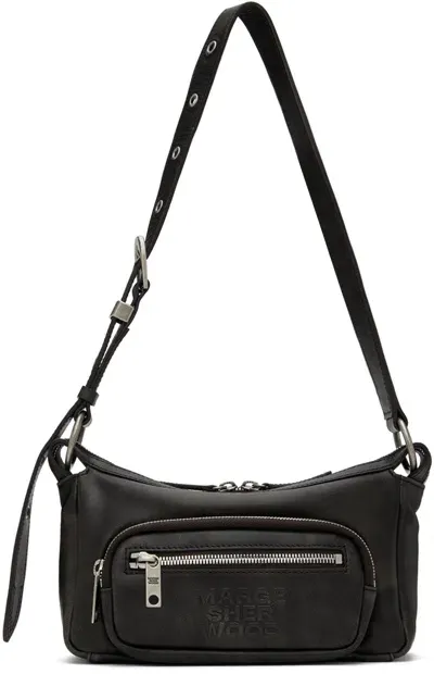 Marge Sherwood Black Outpocket Mini Bag In Washed Black 2 Tone