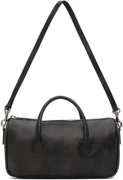 Marge Sherwood Black Zipper Small Bag In Washed Black 2 Tone