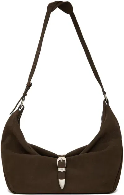 Marge Sherwood Brown Belted Bag In Hush Nubuck