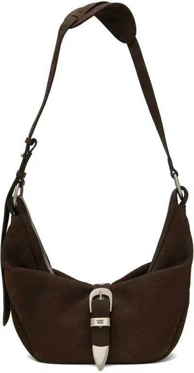 Marge Sherwood Brown Belted Medium Bag In Hush Nubuck