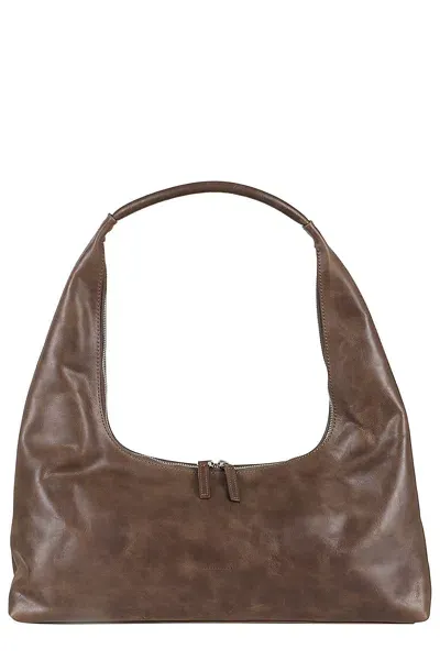 Marge Sherwood Hobo Large In Washed Brown Pull Up