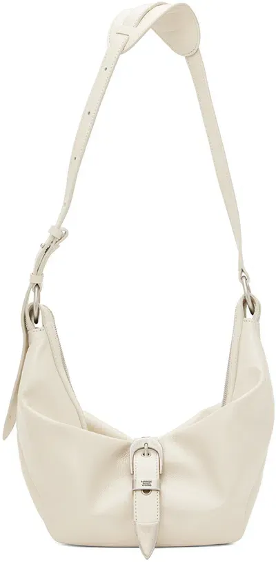 Marge Sherwood Off-white Belted Medium Bag In Cream Glossy Plain