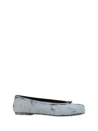 Margiela Tabi Ballerinas In Black/white