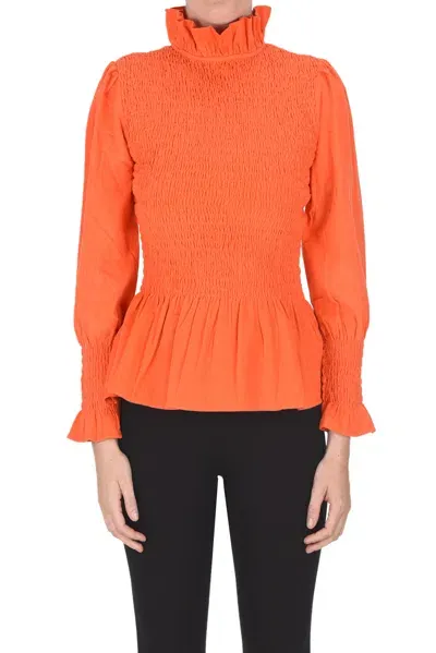 Maria De La Orden Aleria Blouse In Orange