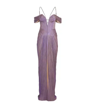 Maria Lucia Hohan Silk-tulle Camilla Gown In Purple