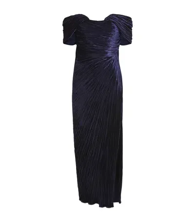 Maria Lucia Hohan Silk-tulle Yara Midi Dress In Navy