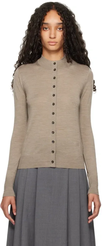 Maria Mcmanus Beige Tiny Button Cardigan In Stone