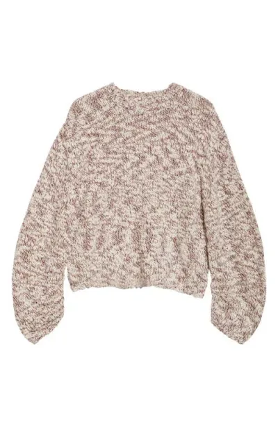 Maria Mcmanus Wool & Cashmere Bouclé Sweater In Ivory/cabarnet Boucle