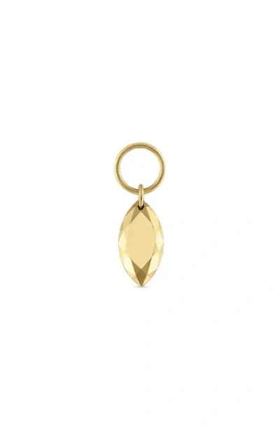 Maria Tash Faceted Marquise Charm Pendant In Yellow Gold