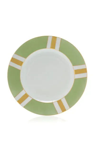 Marie Daage Hand-painted Porcelain Dinner Plate In Multi