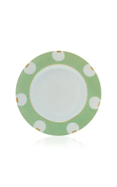 Marie Daage Hand-painted Porcelain Salad/dessert Plate In Multi