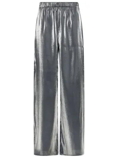 Marina Rinaldi Mogol Pants With Slits In Blue