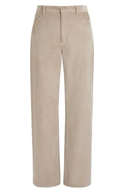 Marina Rinaldi Oregon Corduroy Straight Leg Pants In Turtledove