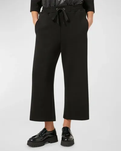 Marina Rinaldi Plus Size Cosetta Cropped Wide-leg Pants In Black