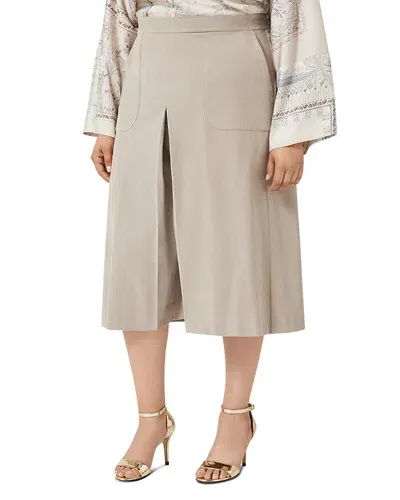 Marina Rinaldi Plus Sport 2a Uscita Banjo Culotte Pants In Beige