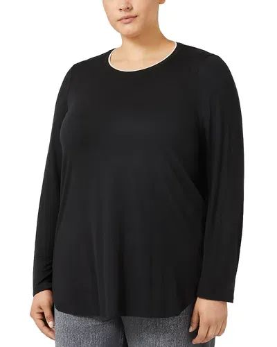 Marina Rinaldi Plus Sport 2a Uscita Luppolo Tee In Black