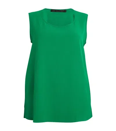 Marina Rinaldi Sleeveless Blouse In Green