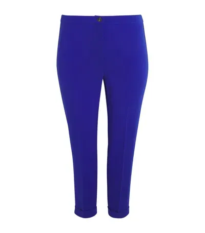 Marina Rinaldi Slim Tailored Trousers In Blue