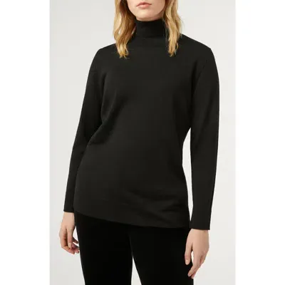 Marina Rinaldi Tenda Virgin Wool Turtleneck Sweater In Black